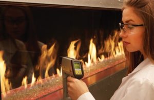 measuring fireplace heat