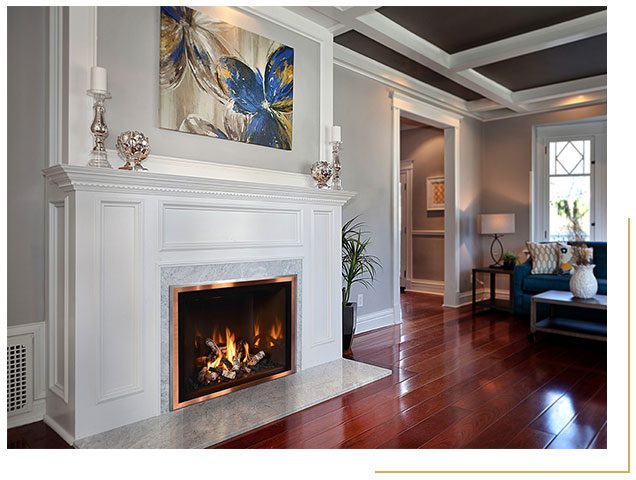 fireplace in living room