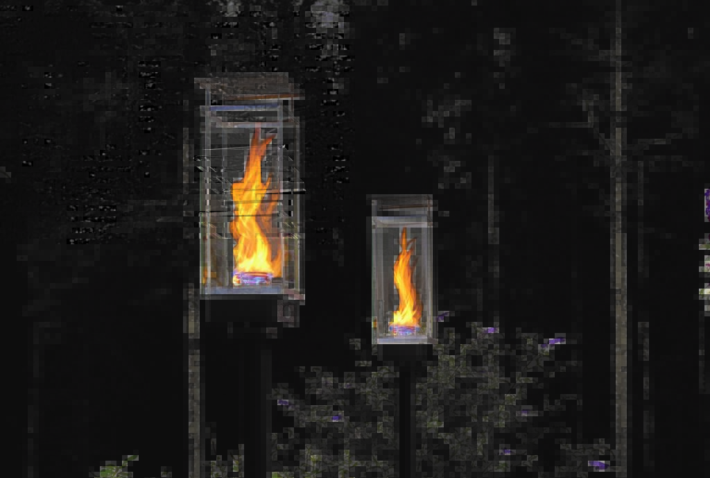 The Tempest Torch creates a brilliant spiral flame to provide outdoor lighting.